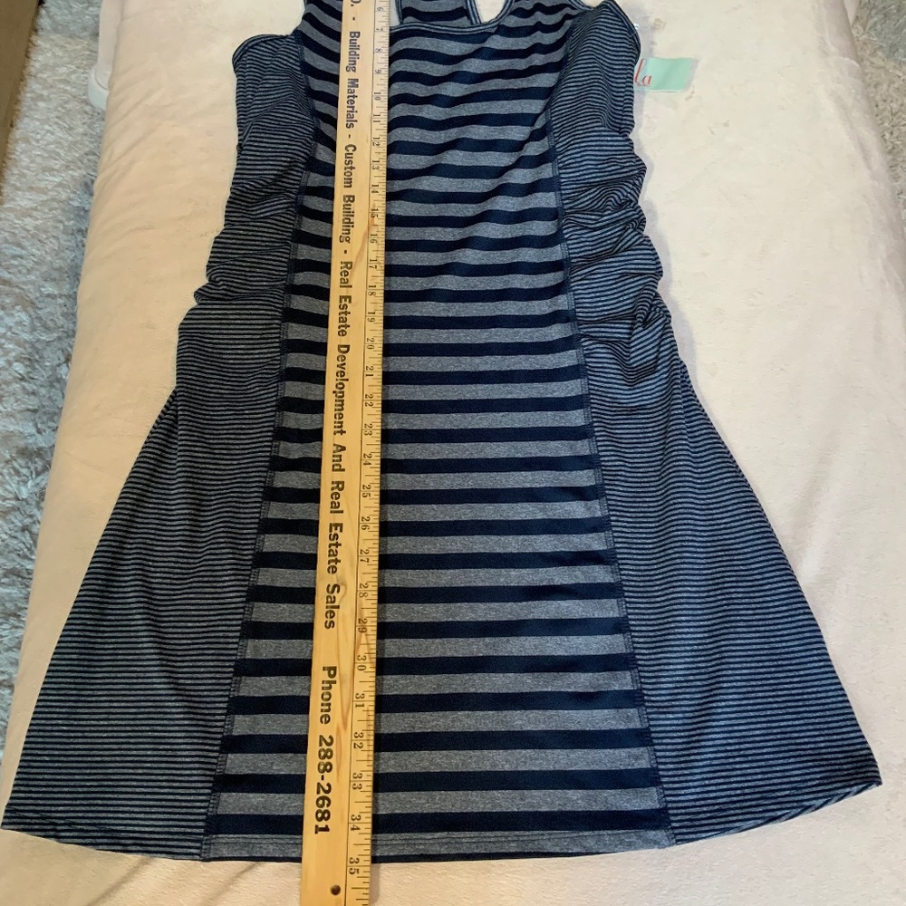 Lola Blue Grey M Racerback built in shelf bra Dress Active Adventure Outdoor